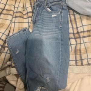 Mom jean blue washed